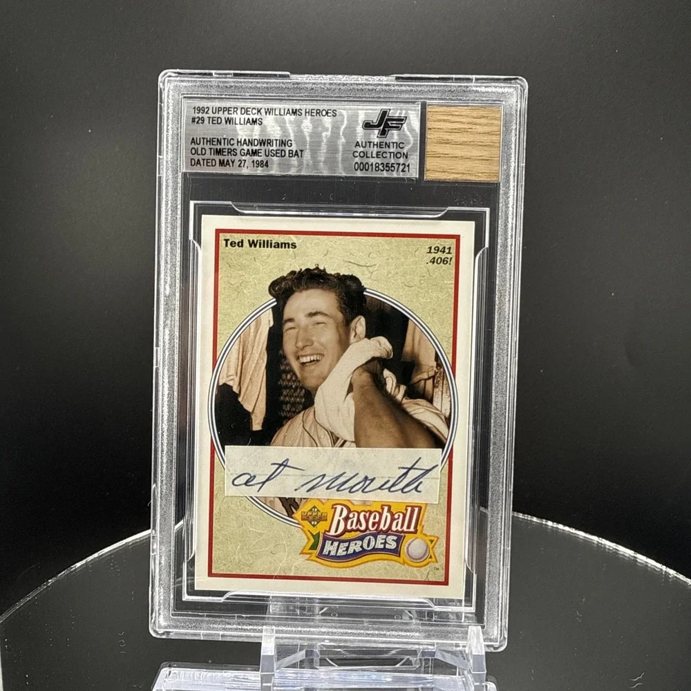 1992 Upper Deck Williams Heroes Ted Williams #29 Red Sox Insert Autograph BGS